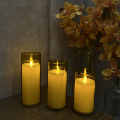 Acrylic Glass LED Candle 3 pcs