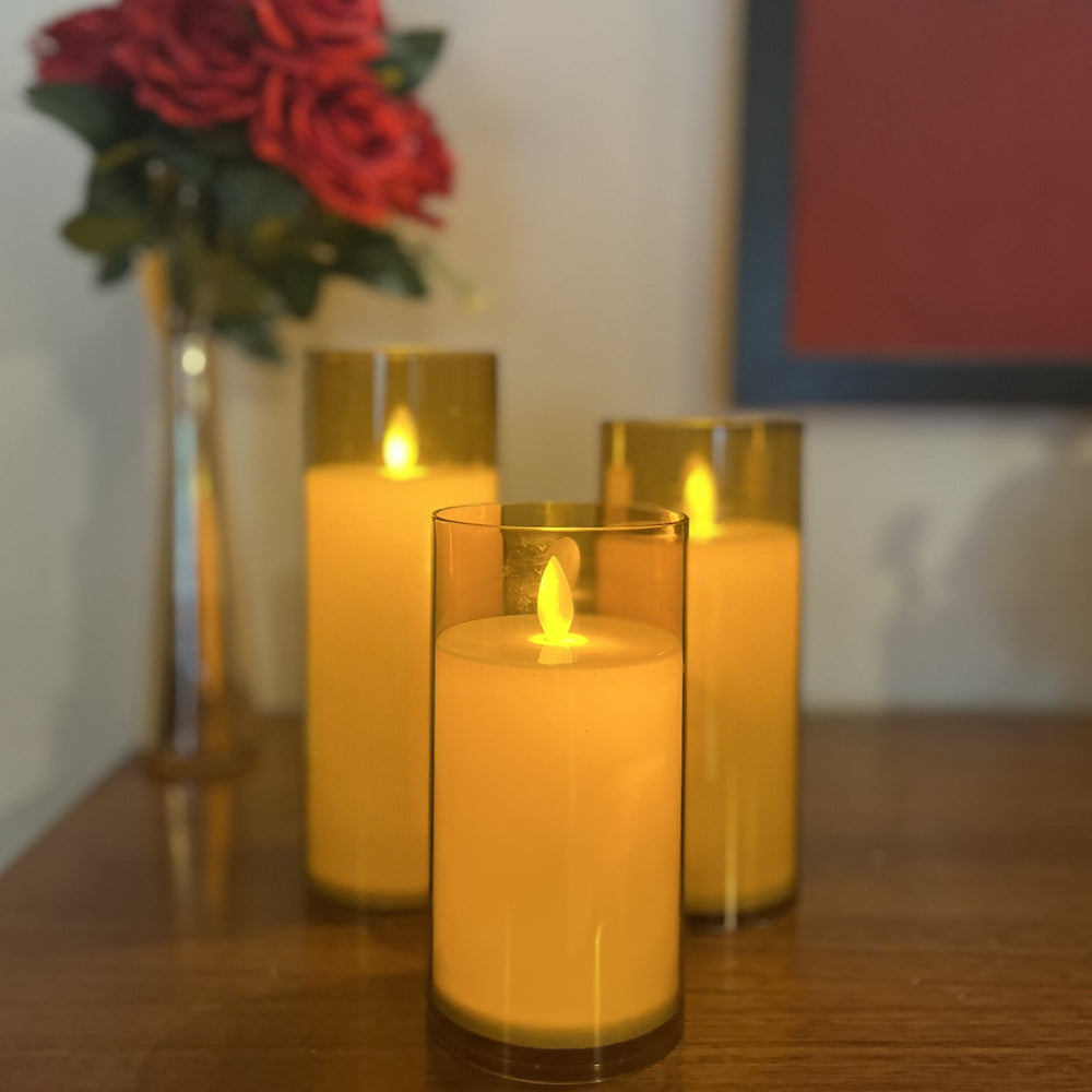 Acrylic Glass LED Candle 3 pcs