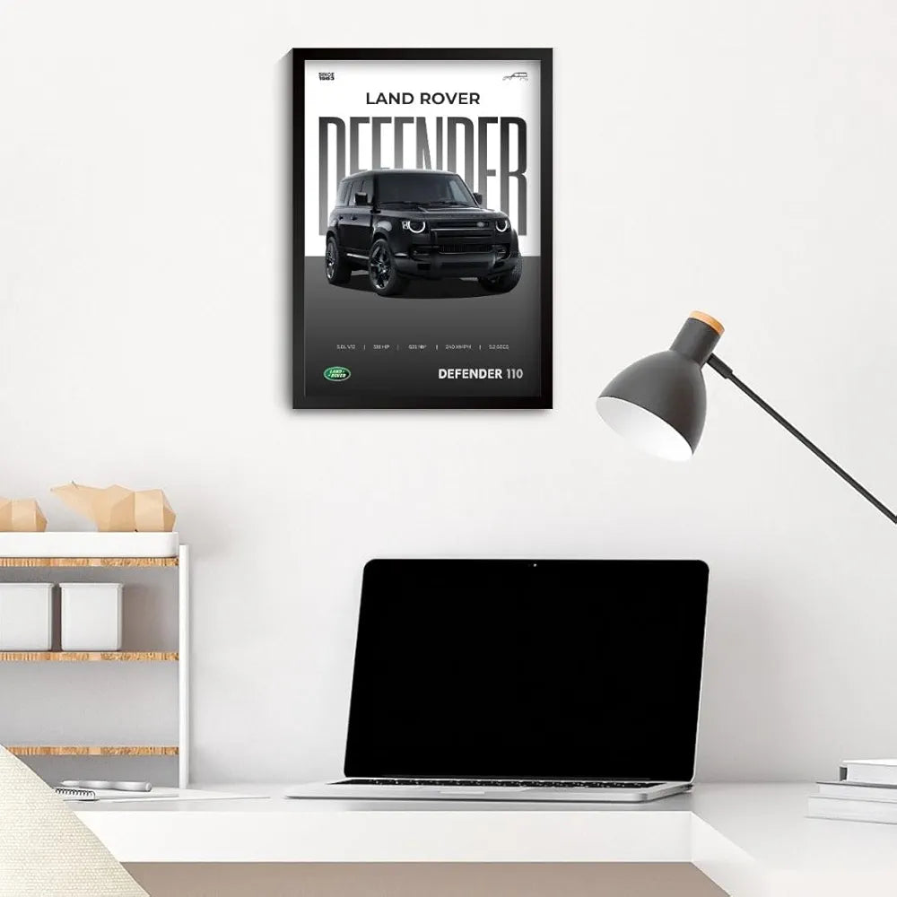 Defender Car Premium Poster Frame
