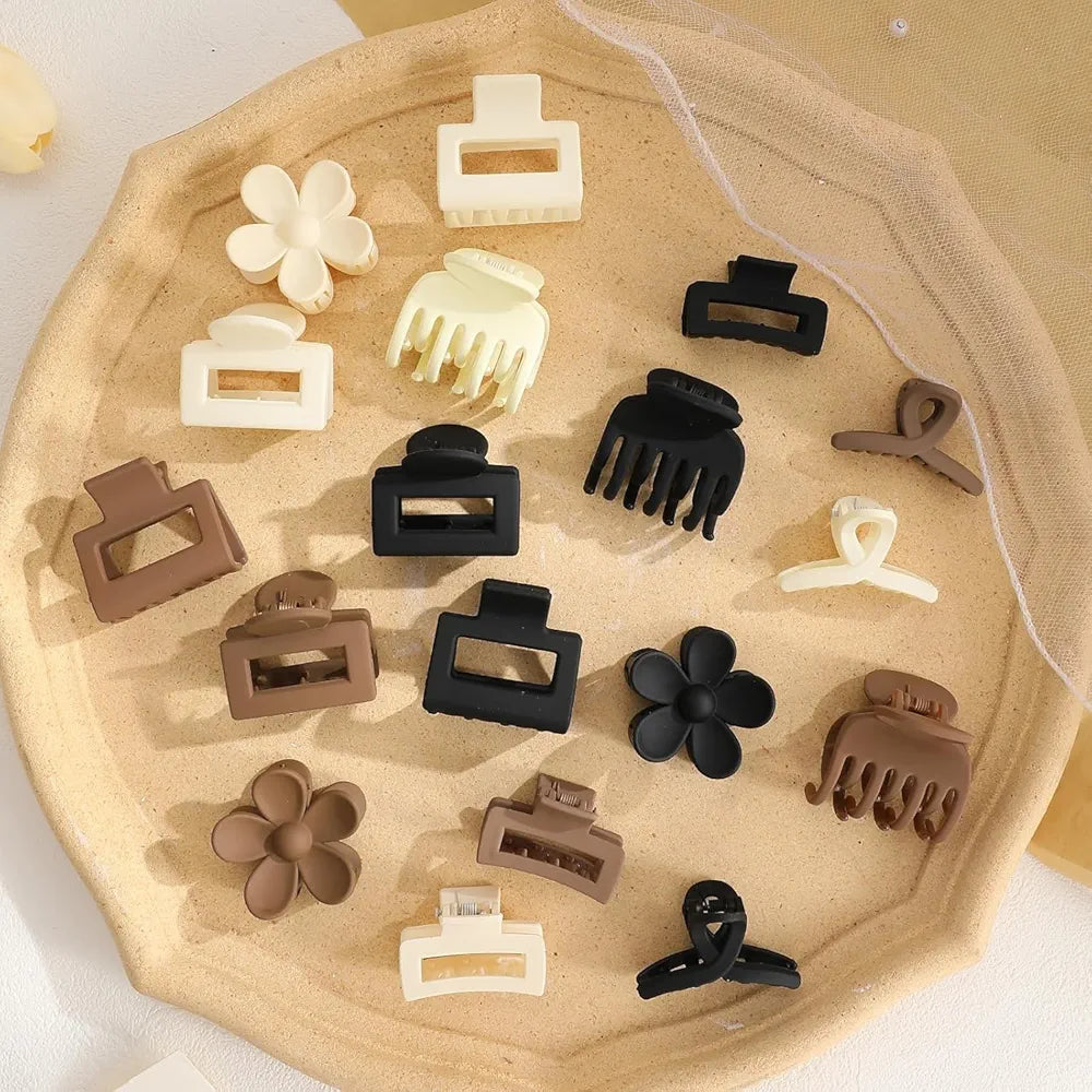 10 pcs matte claw clips medium size multicolour