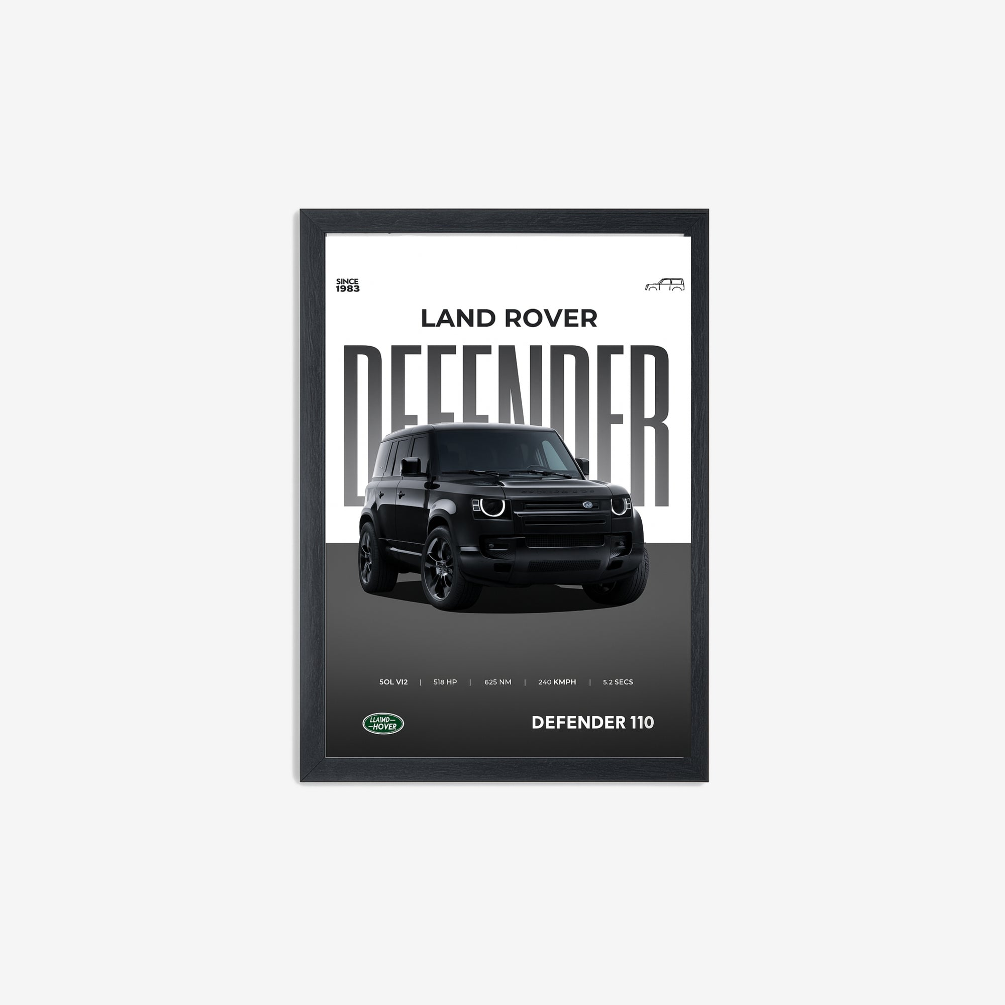 Defender Car Premium Poster Frame