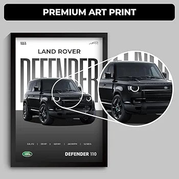 Defender Car Premium Poster Frame