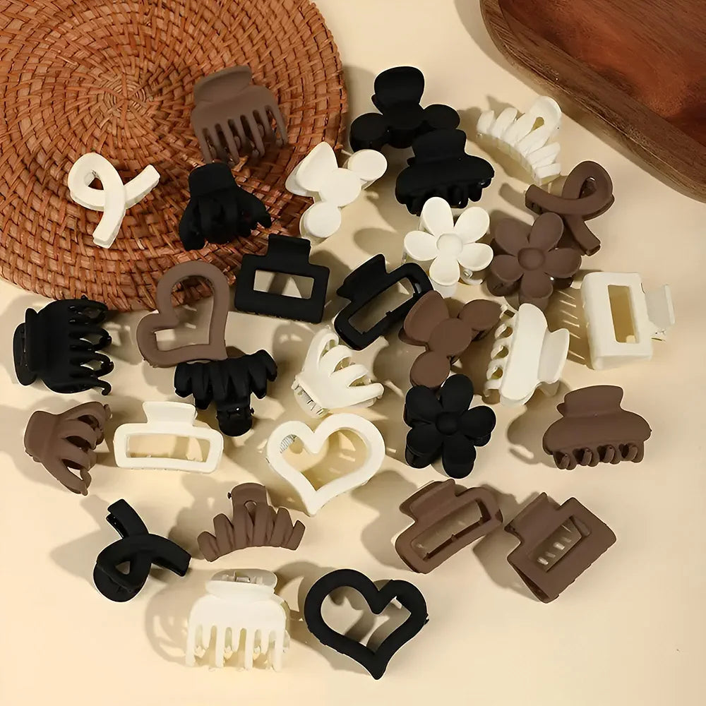 10 pcs matte claw clips medium size multicolour