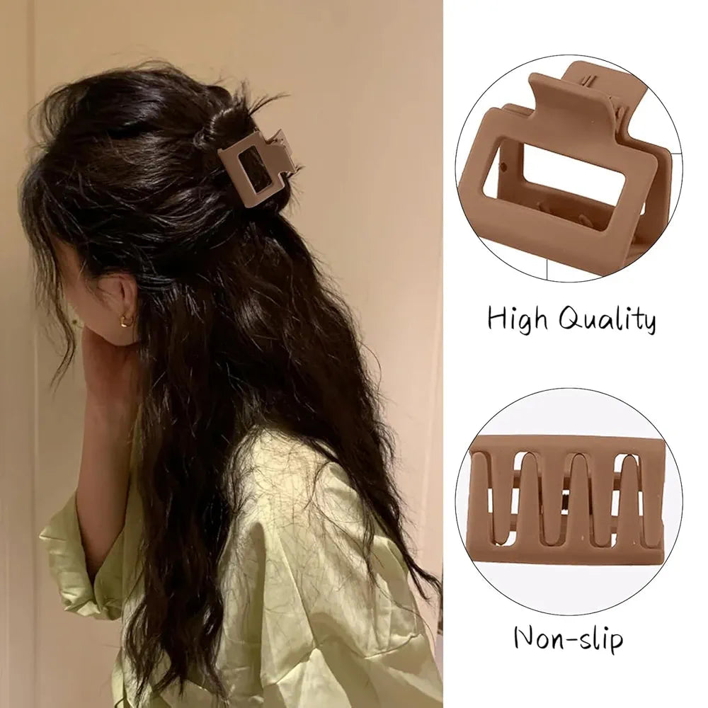 10 pcs matte claw clips medium size multicolour